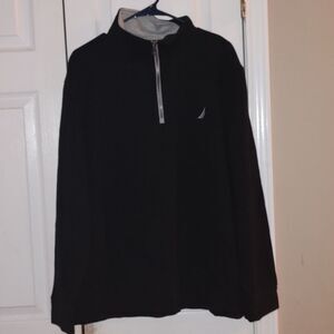 Nautica black pullover zipper super soft  Sz XL